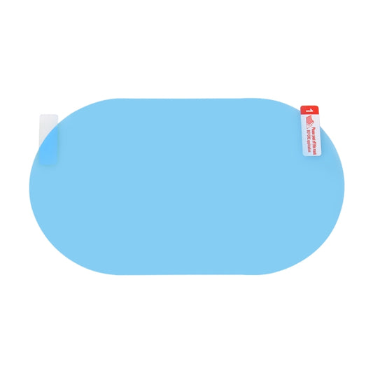 Car Oval PET Rearview Mirror Protective Window Clear Anti-fog Waterproof Rain Shield Film, Size:10x15cm