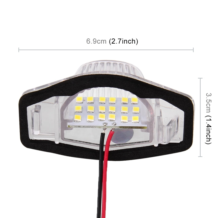 2 PCS DC 12V 2W 120LM 6000K LED License Plate Light 18-SMD 3528 Bulbs Lamps for Honda JAZZ(FIT) 02-17, Odyssay 08-17, Stream 01-05, CR-V 07-17, For Honda JAZZ(FIT)