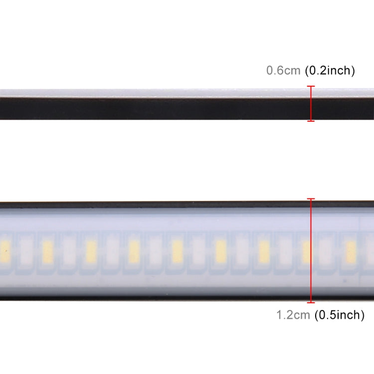45cm 12W 3014-SMD LED 720LM Car Bulb Turn Signal Auto Reverse Lamp Daytime Running Light Source (White Light+Yellow Light), 45cm