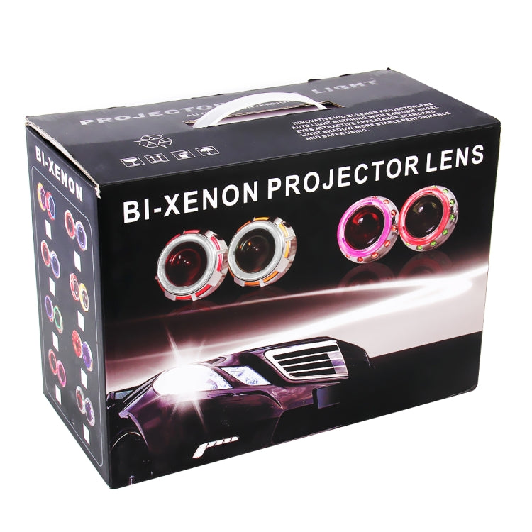 IPHCAR G262 H1 3.0 inch 12V Bi-Xenon Projector Lens Headlight with Exquisite Angle Eyes Decoration for Right Driving, For Right Driving