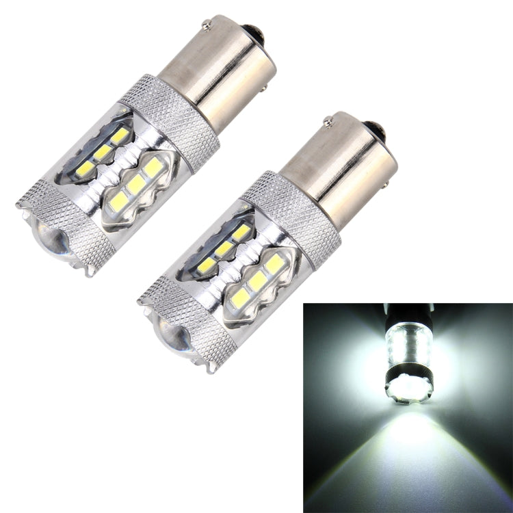 2 PCS 1156 / BA15S 5W 250LM 6000K Car Auto Turn Light Reversing Lights 16LEDs SMD-2835 Lamps, DC 12V, 1156 / BA15S 5W
