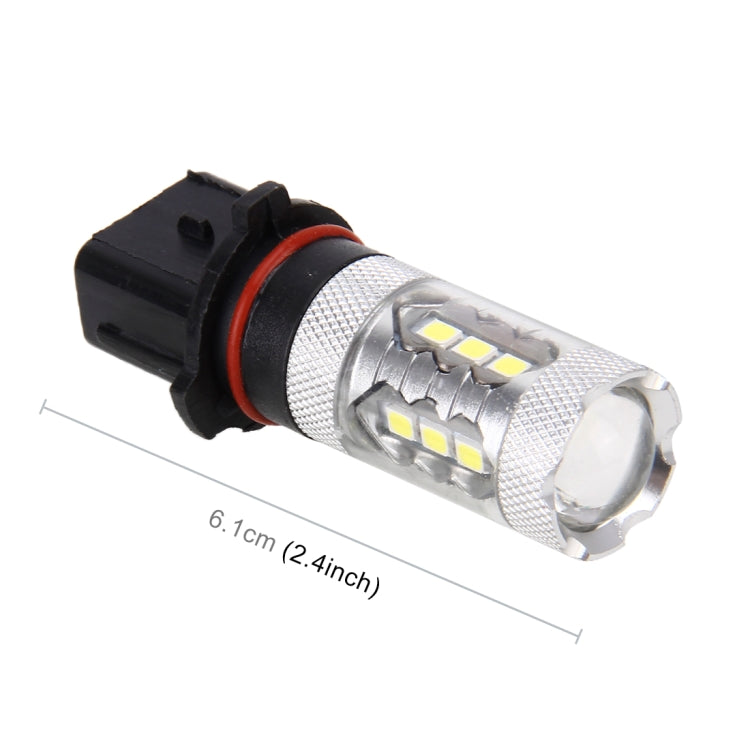 2 PCS P13W DC 12V 5W 250LM Auto Car Fog Lights with 16 SMD-2835 LED Bulbs (White Light), P13W