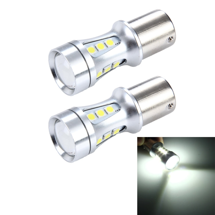 2 PCS 1156/BA15S 10W 1000LM 6500K 18 SMD-3030 LED Car Brake Lights Turn Light, DC 12V, 1156