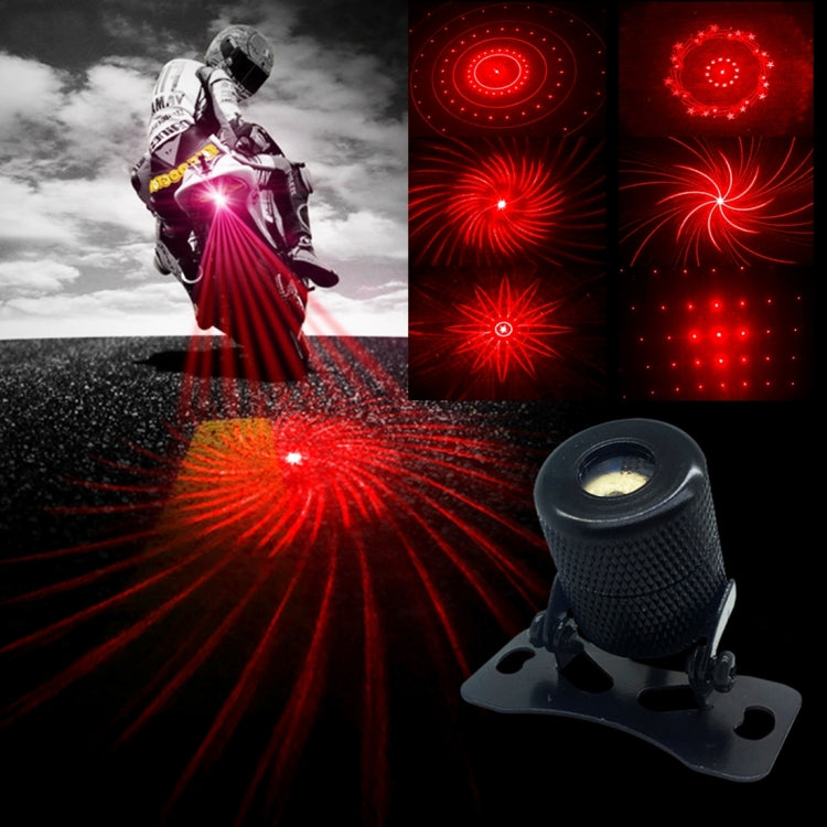 200mW Universal Car And Motorcycle Rear-end Alarm 650nM Laser Fog Anti-Collision Warning Lamp with Six Pattern, DC 8-36V Cable Length: 60cm, 200mW