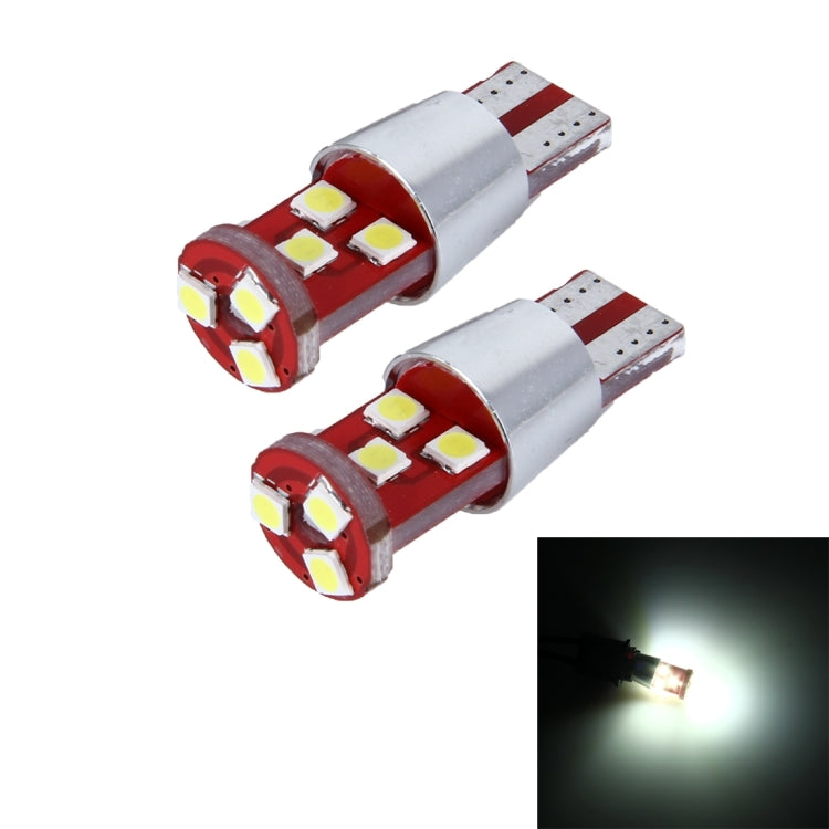 2 PCS T10 2.5W 9 SMD-3030 LED Car Clearance Lights Lamp, DC 12V, T10+9W White Light