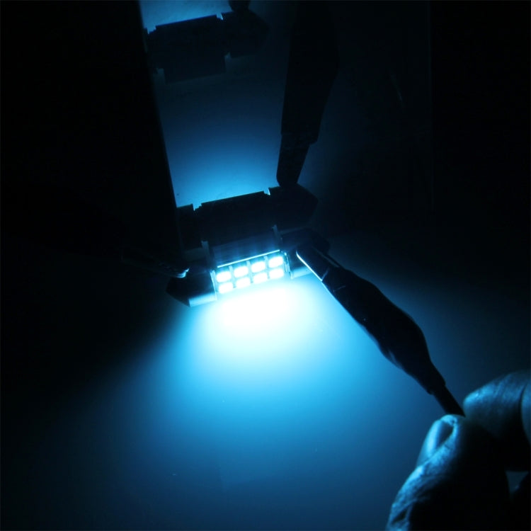 2 PCS DC 12V 2W 41MM 8 SMD-3528 LEDs Bicuspid Port Decoding Car Dome Lamp LED Reading Light, 41MM