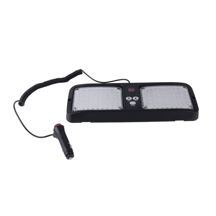 High qulaity DC 12V,9W LED Waterproof Car Sunshade Yellow Light + White Light Warning Lights Strobe Emergency Lights Flashing Light with 12 Kinds Flash Patterns, Yellow+White