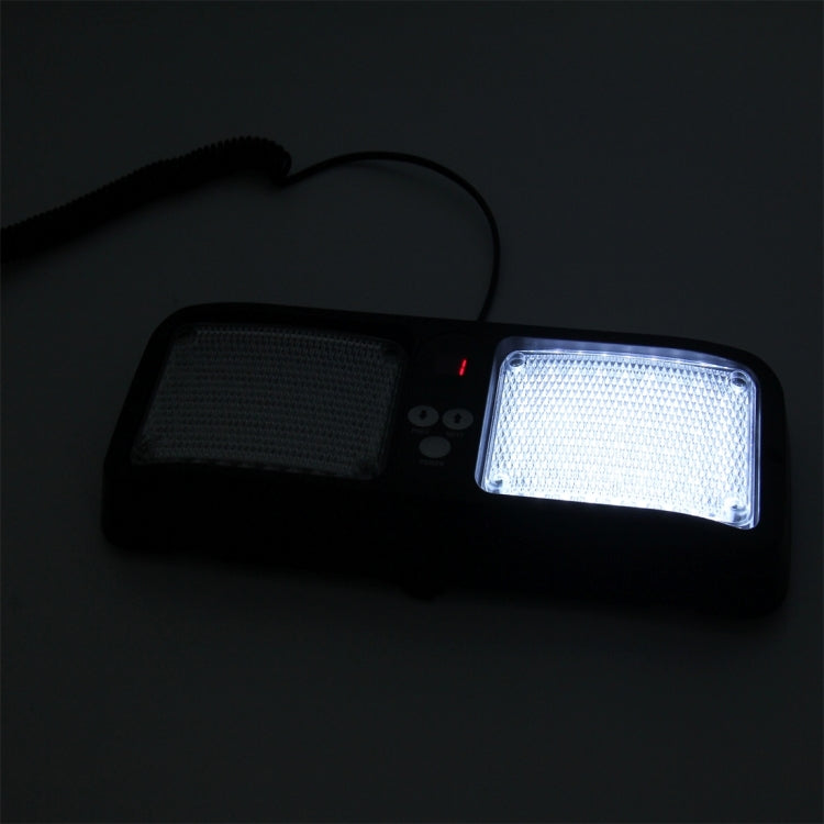 High qulaity DC 12V,9W LED Waterproof Car Sunshade Yellow Light + White Light Warning Lights Strobe Emergency Lights Flashing Light with 12 Kinds Flash Patterns, Yellow+White