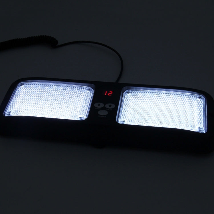 High qulaity DC 12V,9W LED Waterproof Car Sunshade White Light Warning Lights Strobe Emergency Lights Flashing Light with 12 Kinds Flash Patterns, White