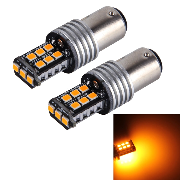 2 PCS 1157/BAY15D 3W 15 SMD-3528-LEDs Car Turn Light, DC 12V, 1157/BAY15D 3W