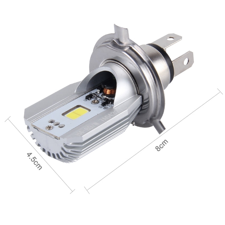 H4 12W 800lm 6000K COB LEDs Motorcycle Headlight Lamp, DC 6-80V