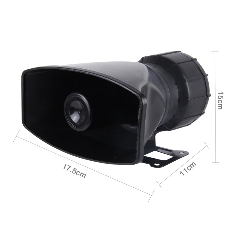 HJS-78005 12V 60W 300dB Car Electric Alarm Air Horn Siren Speaker 5 Sound Tone/ 3 Sound Tone Super Loud With Mic, Cable Length: 60cm, HJS-78005
