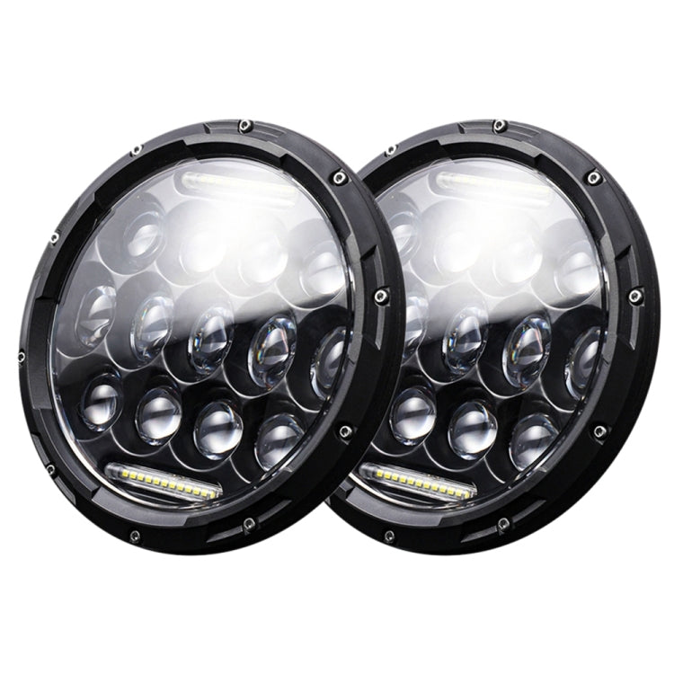 2 PCS 7 inch DC10-48V 36W 6000K Harley Motorcycle Headlight with 12 SMD-5630-LED Lamps and 12 Crystal Lamp Beads, DC10-48V 36W 6000K