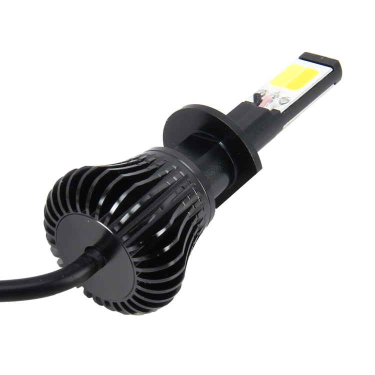 2 PCS H1 DC 12V 6W 6000K+3500K Car LED Fog Lights with Double-sided COB Lamps (White Light+Yellow Light), H1