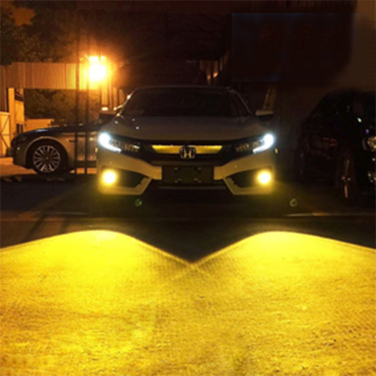 2 PCS H1 DC 12V 6W 6000K+3500K Car LED Fog Lights with Double-sided COB Lamps (White Light+Yellow Light), H1