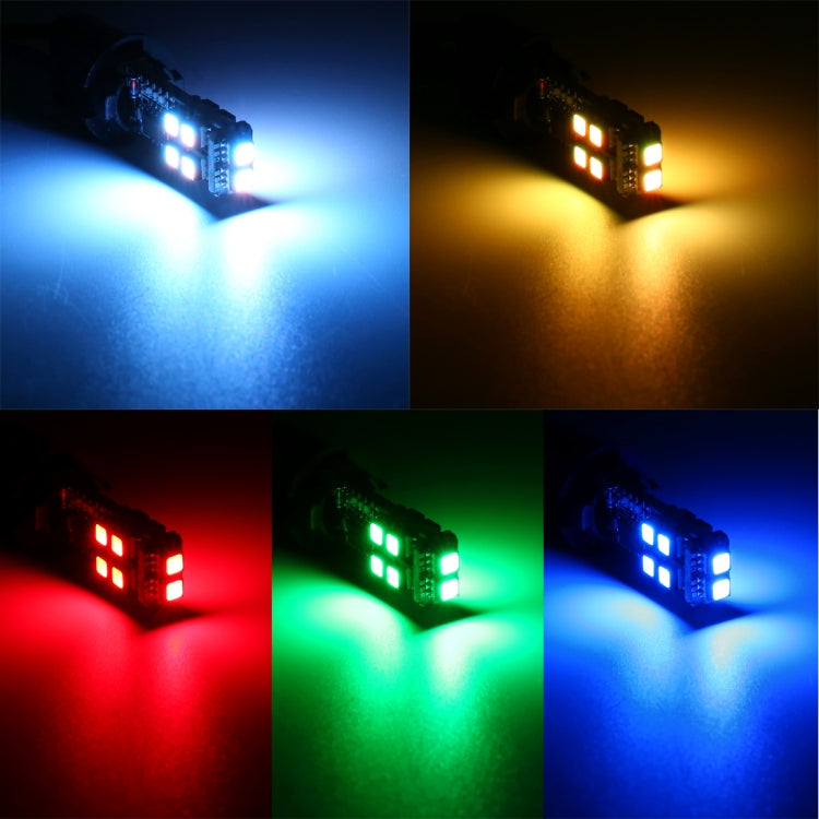 2 PCS W5W 194 T10 Multi Colors 10 SMD 3535 LED Car Clearance Light Marker Light with Remote Control, DC 12V, 2 PCS SMD 3535