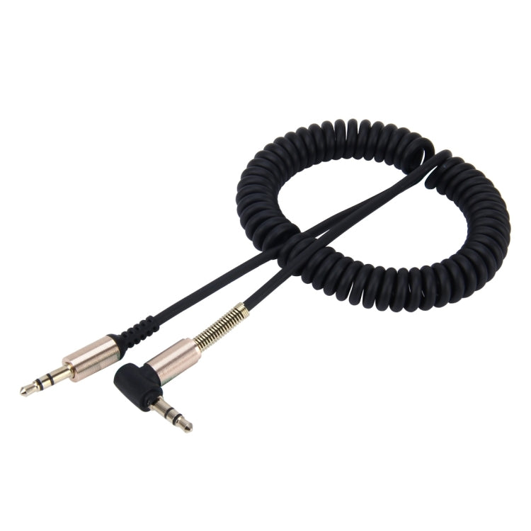 3.5mm 3-pole Male to Male Plug Audio AUX Retractable Coiled Cable, Length: 1.5m, Length: 1.5m(Black), Length: 1.5m (Red)