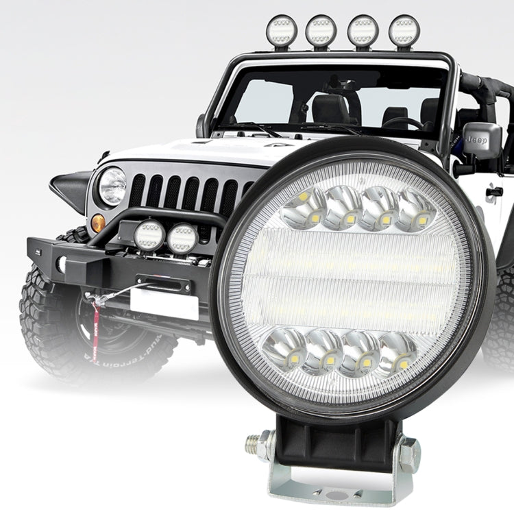 2 PCS 4 inch 15W Spot / Flood Light White Light Round-Shaped Waterproof Car SUV Work Lights Spotlight LED Bulbs, DC 9-30V, 4 inch 15W Round-Shaped
