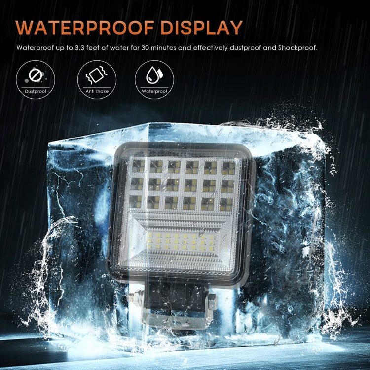 2 PCS 4 inch 20W Spot / Flood Light White Light Square-Shaped Waterproof Car SUV Work Lights Spotlight LED Bulbs, DC 9-30V, 4 inch 20W  Square-Shaped