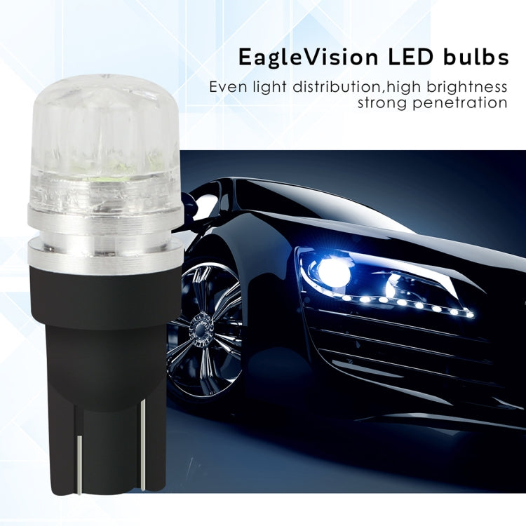 10 PCS T10 2W 100LM IP67 LEDs Bulbs Prismatic Shape Car Lens Decoder Mini Lamps DC 12V, with 2LEDs SMD-5730 Lamps