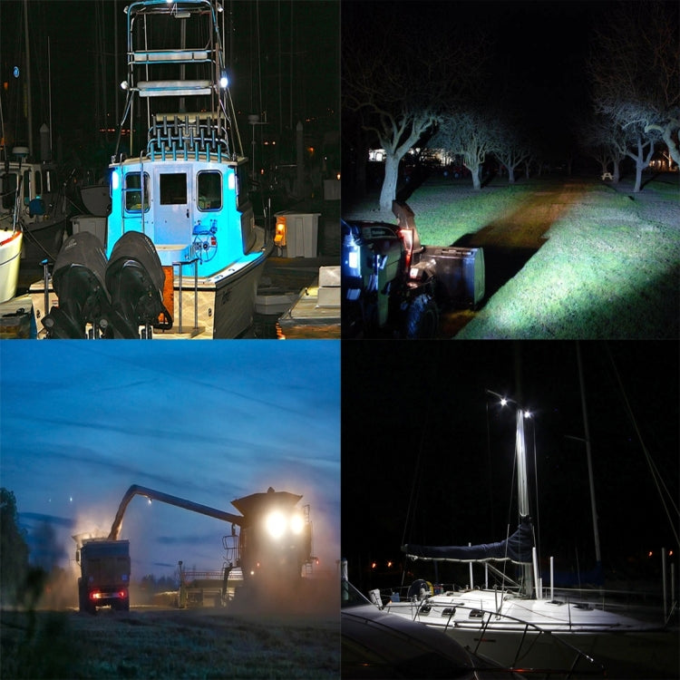 DC 8-32V 36W 3000LM 6500K Waterproof Vehicle Car Boat Marine External Work Lights Emergency Lights 60 Degrees Adjustable Flood Light LED Car Bulbs with 12 Intense CREE LED Lights, Flood Light+36W