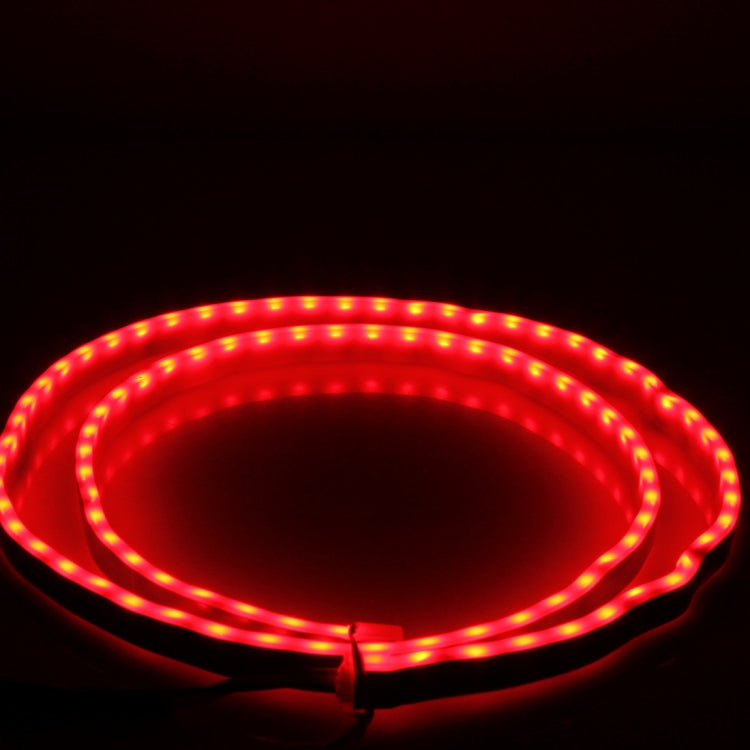 1.2m Car Auto Waterproof Universal Four Color Rear Flowing Light Tail Box Lights with Tail Light Controller, Ice Blue Light Driving Light, White Light Reversing Light, Red Light Brake Light, Yellow Light Turn Signal Light, LED Lamp Strip Tail Decoratio...