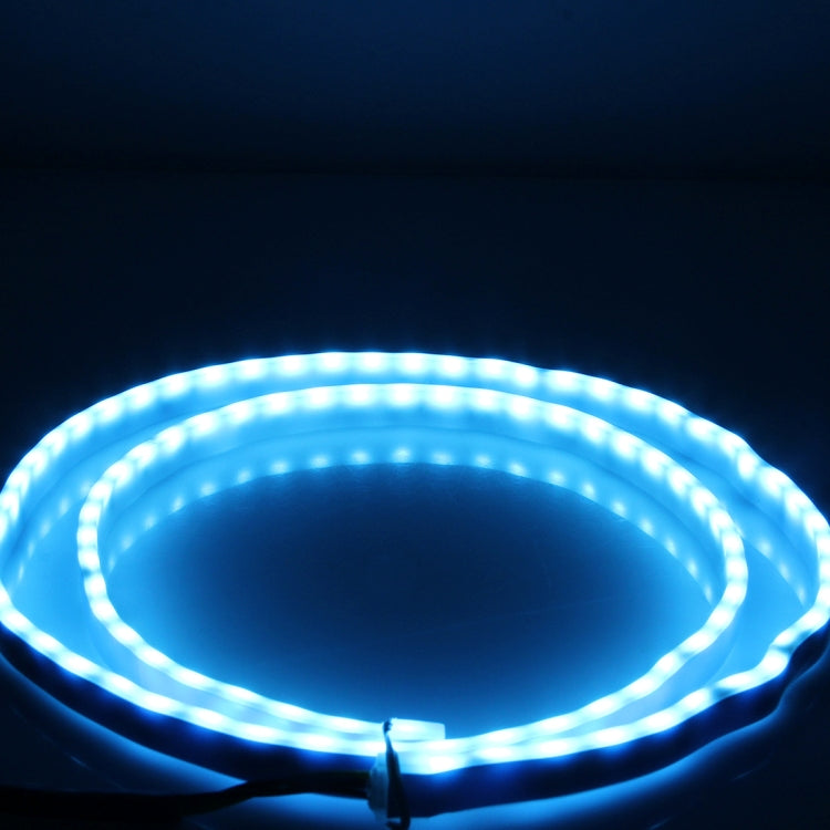 1.2m Car Auto Waterproof Universal Four Color Rear Flowing Light Tail Box Lights with Tail Light Controller, Ice Blue Light Driving Light, White Light Reversing Light, Red Light Brake Light, Yellow Light Turn Signal Light, LED Lamp Strip Tail Decoratio...