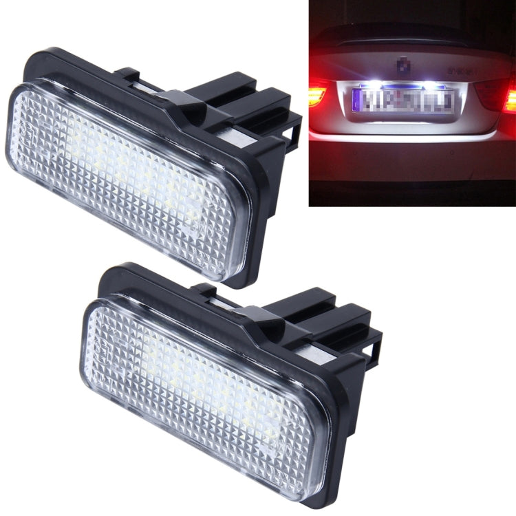 2 PCS Canbus License Plate Light with 24 SMD-3528 Lamps for Benz, For Benz