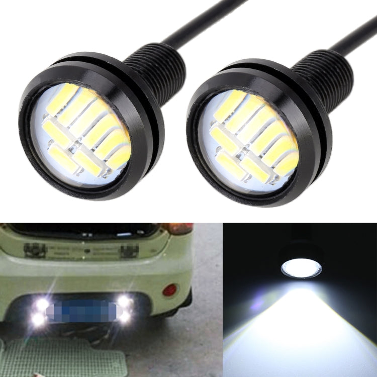 2 PCS 2W Car Auto Eagle Eyes Fog Light Turn Light with 12 SMD-4014 LED Lamps, DC 12V Cable Length: 55cm, SMD-4014, Eagle Eye Light  12V/2W