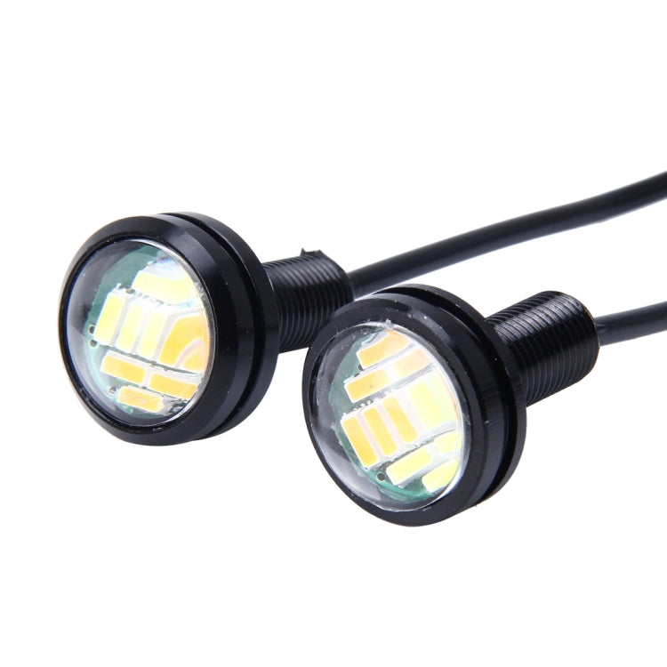 2 PCS 2W Car Auto Eagle Eyes Fog Light Turn Light with 12 SMD-4014 LED Lamps, DC 12V Cable Length: 55cm, SMD-4014, Eagle Eye Light  12V/2W