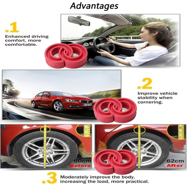Pairs Car Auto B+ Type Shock Absorber Spring Bumper Power Cushion Buffer, Spring Spacing: 35mm, Spring Diameter: 160mm, B+Type(Spring Spacing: 38mm, Height: 72mm)