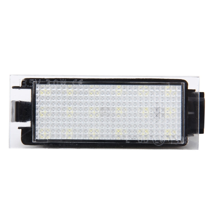 2 PCS License Plate Light with 18  SMD-3528 Lamps for Renault,2W 120LM,6000K, DC12V(White Light), For Renault