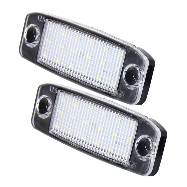 2 PCS LED License Plate Light with 18  SMD-3528 Lamps for Hyundai Sonata,2W 120LM,6000K, DC12V(White Light), For Hyundai Sonata