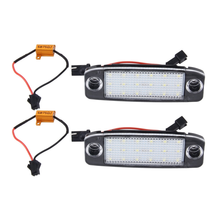 2 PCS LED License Plate Light with 18  SMD-3528 Lamps for Hyundai Sonata,2W 120LM,6000K, DC12V(White Light), For Hyundai Sonata