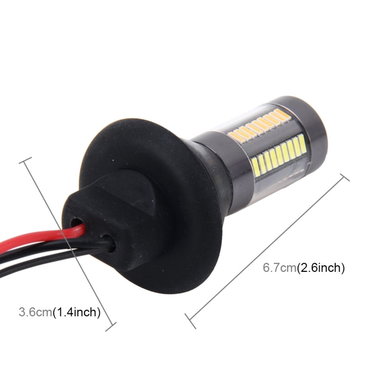 2PCS 1156/Ba15s 5W 300LM 66LEDs SMD-4014 Car Tail Bulb Turn Signal Auto Reverse Lamp Daytime Turn Running Light Car Source (White Light+ Yellow Light),Cable Lenght:1 m, 1156/Ba15s 5W