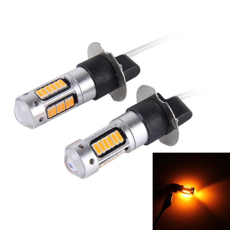 2 PCS H3 10W 30 SMD-4014 LEDs Car Fog Light, DC 12V, H3 (Orange Light), H3 (White Light), H3 (Blue Light)