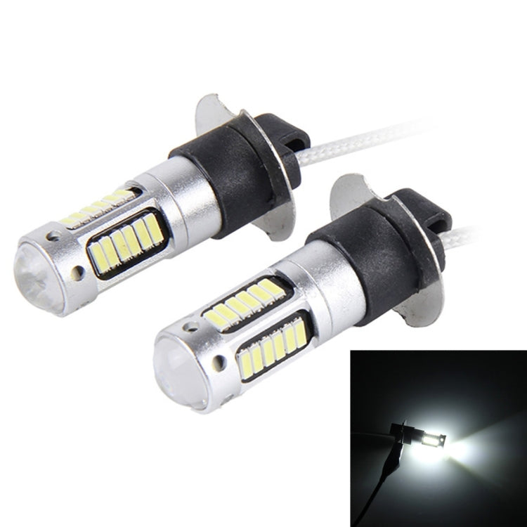 2 PCS H3 10W 30 SMD-4014 LEDs Car Fog Light, DC 12V, H3 (Orange Light), H3 (White Light), H3 (Blue Light)