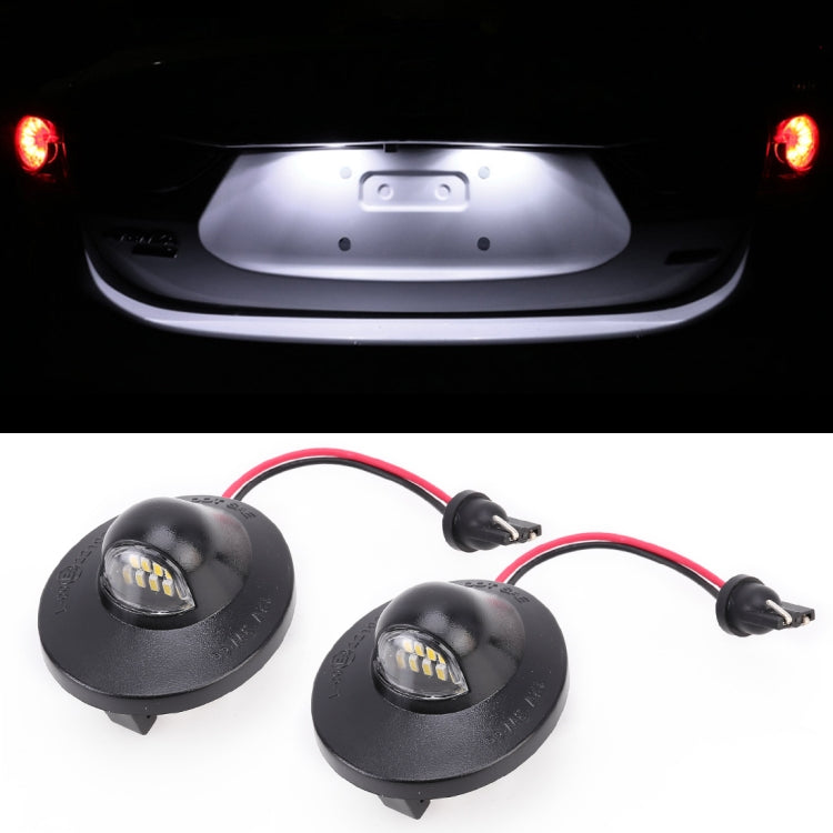2 PCS DC 12V 3W 150LM 6000K LED License Plate Light 9LEDs SMD-4014 Bulbs Lamps for Ford Raptor F150, For Ford Raptor F150