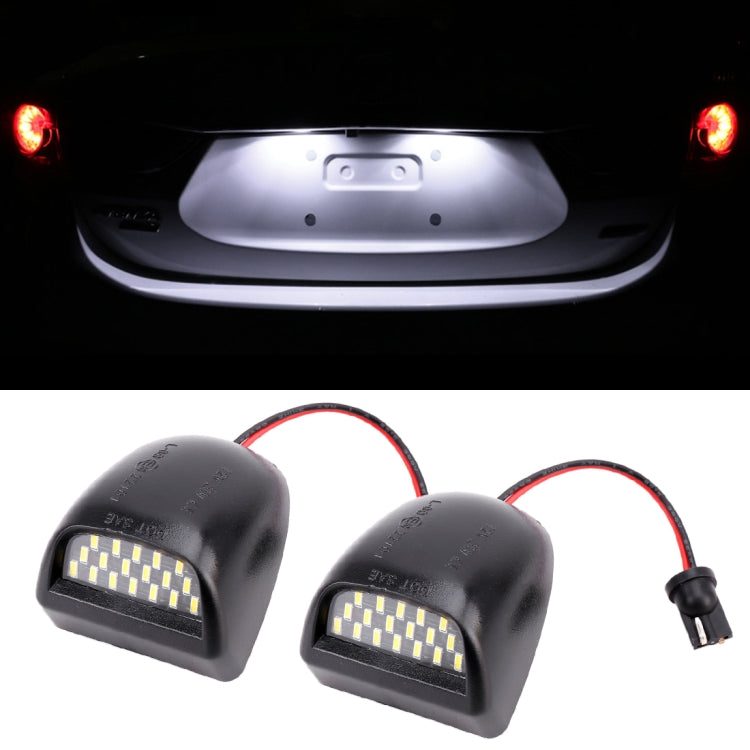 2 PCS DC 12V 3W 150LM 6000K LED License Plate Light 18LEDs SMD-4014 Bulbs Lamps for Chevrolet, For Chevrolet