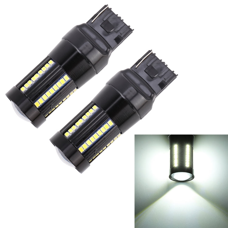 2 PCS T20 / 7440 DC9-16V / 8.2W / 6000K / 655LM Car Auto Reversing Lights / Turn Light 66LEDs SMD-2016 Lamps, 7440