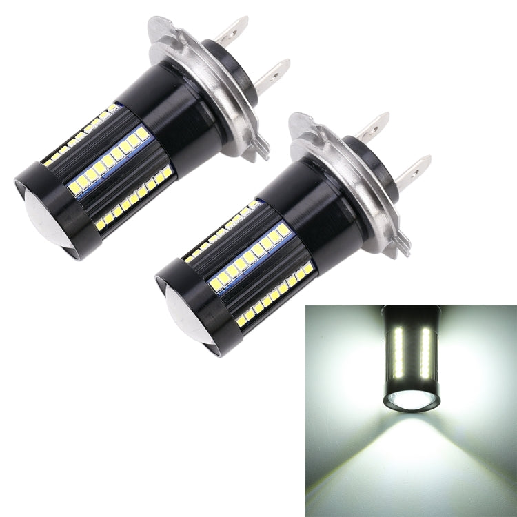 2 PCS H7 DC9-16V / 8.2W / 6000K / 655LM Car Auto Fog Light 66LEDs SMD-2016 Lamps, H7