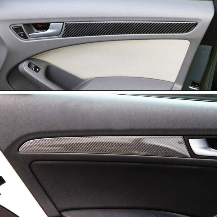 4 PCS Car Carbon Fiber Inner Door Panel Decorative Sticker for Audi A4L / A5 / Q5 2009-2016, Inner Door Panel