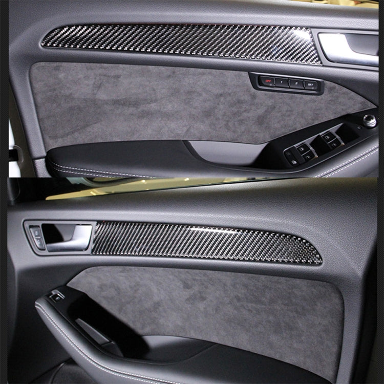 4 PCS Car Carbon Fiber Inner Door Panel Decorative Sticker for Audi A4L / A5 / Q5 2009-2016, Inner Door Panel