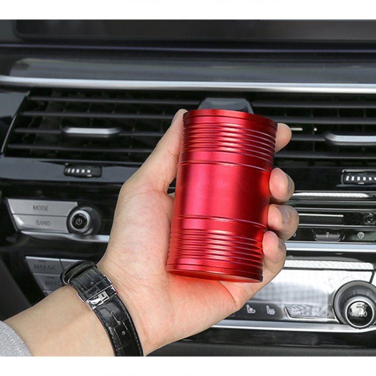 Universal Portable Car Metal Trash Rubbish Bin Ashtray, Universal Red