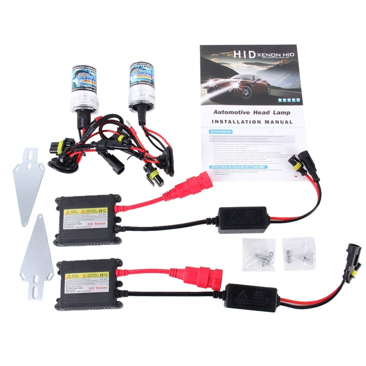 2PCS 35W HB4/9006 2800 LM Slim HID Xenon Light with 2 Alloy HID Ballast, High Intensity Discharge Lamp, Color Temperature: 8000K, 9006