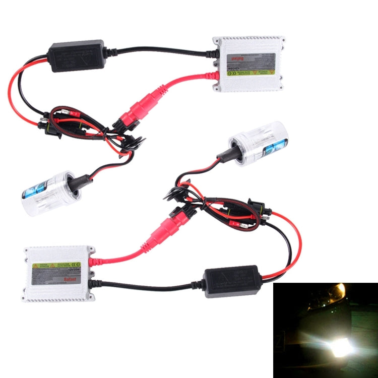 2PCS 35W HB3/9005 2800 LM Slim HID Xenon Light with 2 Alloy HID Ballast, High Intensity Discharge Lamp, Color Temperature: 6000K, 9005