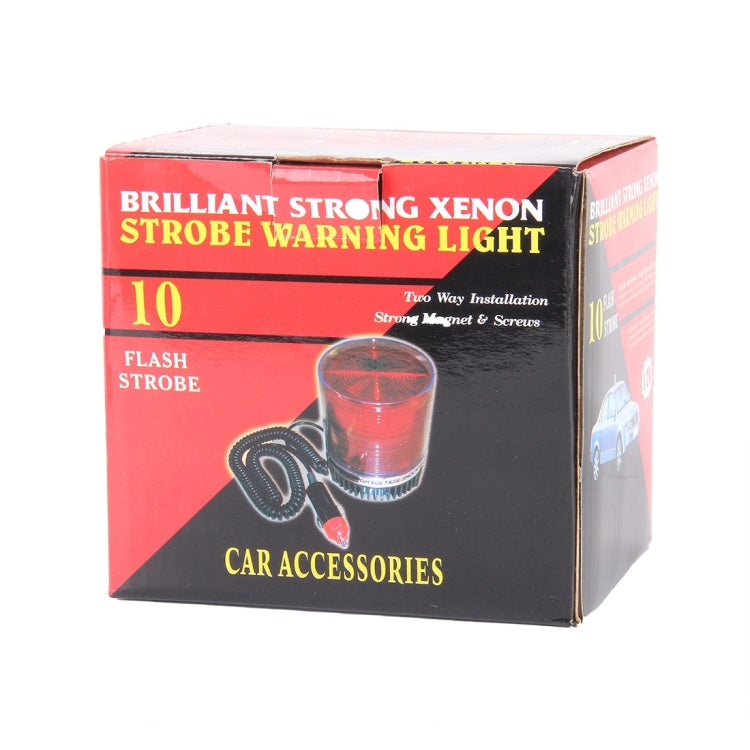 Brilliant Strong Xenon Strong Magnetic Doom Installation Flash Strobe Warning Light, DC 12V, Wire Length: 60cm, Yellow Light