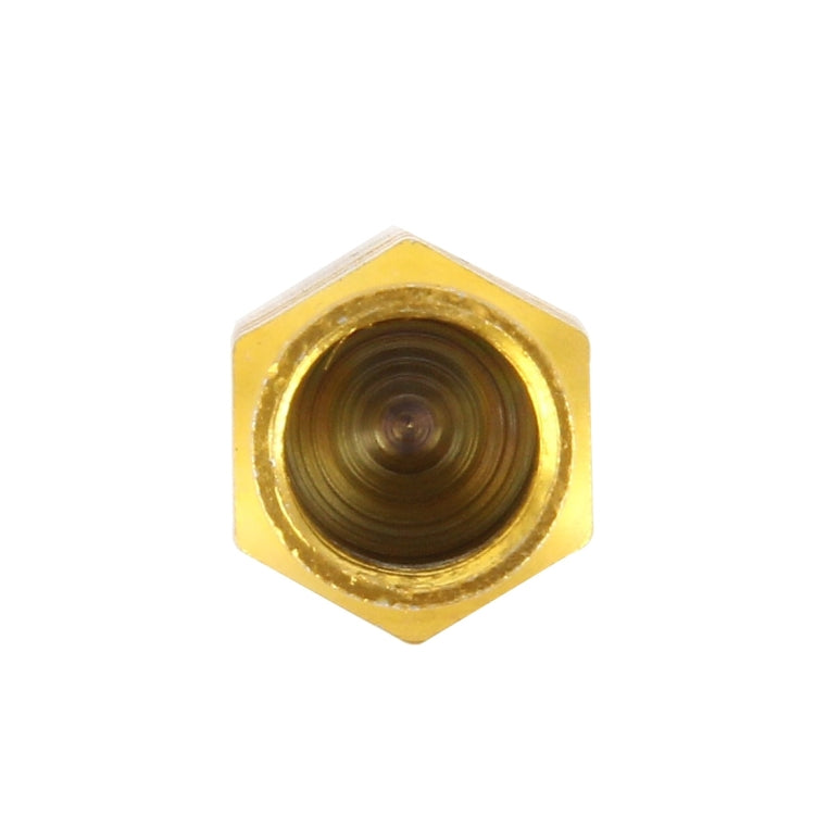 4PCS SA Metal Plated Hexagon Shape Universal Tire Valve Stem Cap