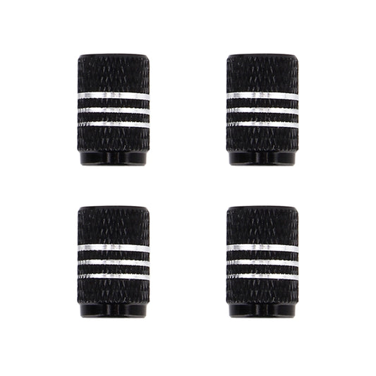 4PCS Metal Plated Circular Shape Universal Tire Valve Stem Cap With White Diamond
