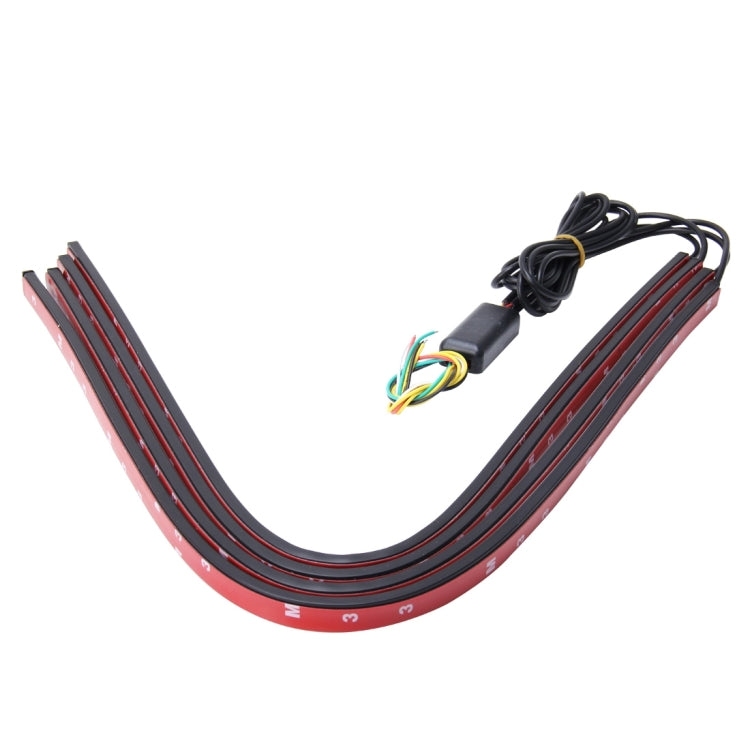 Flashing Lights 15W LED Car in The Network Lights One Drag Four Emblem Eyes Daytime Running Lights LED Universal Car Warning Strobe Flash light Car in The Network Decorative Knight Lights, Cable Length: 75cm, 15W